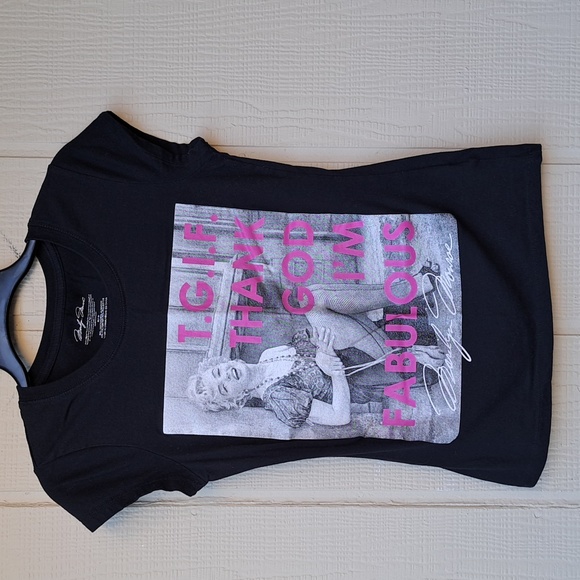 Marilyn Monroe "T.G.I F Thank God I"m Fabulous" T-Shirt Sz M - Picture 2 of 7
